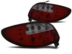 Lampy tylne PEUGEOT 206 10.98- RED SMOKE największy sklep tuningowy w Polsce!