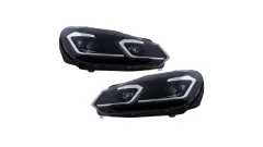 Lampy Volkswagen Golf VI Przód Chrome największy sklep tuningowy w Polsce!
