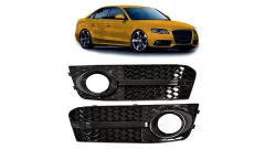 Ramka halogenów Audi A4 B8 Gloss Black największy sklep tuningowy w Polsce!