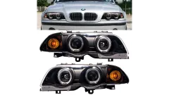 Lampy BMW 3 E46 Przód Black największy sklep tuningowy w Polsce!