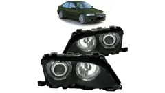 Lampy BMW 3 E46 Przód Black największy sklep tuningowy w Polsce!