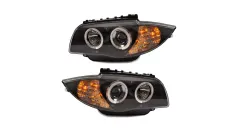 Lampy BMW 1 E81 E82 E87 E88 Przód Black największy sklep tuningowy w Polsce!
