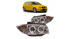 Lampy BMW 1 E81 E82 E87 E88 Przód Chrome największy sklep tuningowy w Polsce!