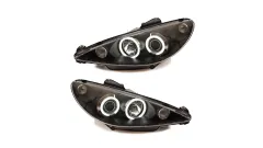 Lampy PEUGEOT 206 CC SW Przód Projector Black największy sklep tuningowy w Polsce!