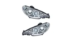 Lampy PEUGEOT 206 CC SW Przód Projector Chrome największy sklep tuningowy w Polsce!