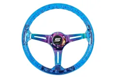 Kierownica SLIDE 350mm offset:70mm NeoChrome Acrylic Blue największy sklep tuningowy w Polsce!