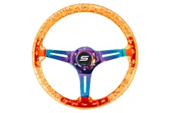 Kierownica SLIDE 350mm offset:70mm NeoChrome Acrylic Orange największy sklep tuningowy w Polsce!