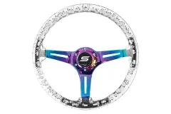Kierownica SLIDE 350mm offset:70mm NeoChrome Acrylic Clear największy sklep tuningowy w Polsce!