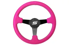 Kierownica SLIDE 350mm offset:90mm Zamsz Pink największy sklep tuningowy w Polsce!