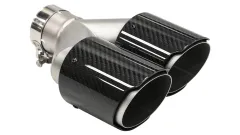 Podwójna Końcówka Tłumika 2x89mm wejście 57mm Prawa Carbon Gloss największy sklep tuningowy w Polsce!