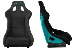 Fotel sportowy SLIDE KS2 Premium Black Welur Turquoise Glitter największy sklep tuningowy w Polsce!