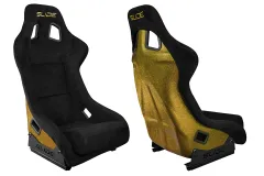 Fotel sportowy SLIDE KS2 Premium Black Welur Gold Glitter największy sklep tuningowy w Polsce!