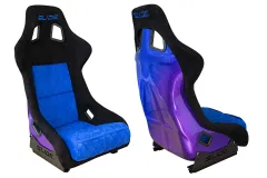 Fotel sportowy SLIDE KS2 Premium Black & Quilted Blue Welur Purple-Blue Glitter największy sklep tuningowy w Polsce!