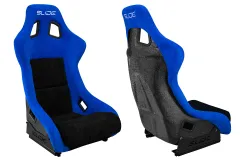 Fotel sportowy SLIDE KS2 Premium Black & Blue Welur Black Glitter największy sklep tuningowy w Polsce!