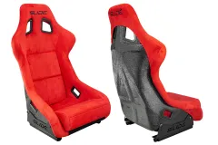 Fotel sportowy SLIDE KS2 Premium Red Welur Black Glitter największy sklep tuningowy w Polsce!