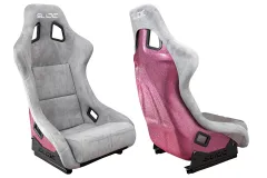 Fotel sportowy SLIDE KS2 Premium Light Beige Welur Light Pink Glitter największy sklep tuningowy w Polsce!