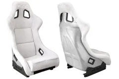 Fotel sportowy SLIDE KS2 Premium Light Grey Welur Silver Glitter największy sklep tuningowy w Polsce!