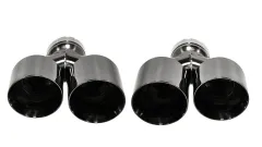 Końcówka Tłumika 101mmx2 wejście 67mm Black Chrome Zestaw największy sklep tuningowy w Polsce!