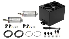 Zbiornik Paliwa Swirl Pot 3L TurboWorks na 2 pompy 250LPH + listwa (w zestawie) Czarny największy sklep tuningowy w Polsce!