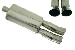 Tłumik Końcowy TurboWorks 2x76mm (3 cale) wejście 63,5mm (2.5 cala) OUTLET największy sklep tuningowy w Polsce!