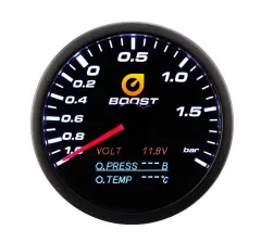 Auto Gauge 60mm - Wskaźnik 4w1 Doładowanie Napięcie Ciśnienie i temperatura oleju największy sklep tuningowy w Polsce!