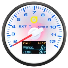 Auto Gauge 60mm - 4in1 Wskaźnik EGT Napięcia Ciśnienia Temperatury największy sklep tuningowy w Polsce!