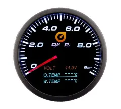 Auto Gauge 60mm - Wskaźnik 4w1 Ciśniene oleju napięcie temperatura wody i oleju największy sklep tuningowy w Polsce!