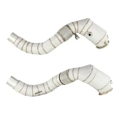 Downpipe FMIC Pro BMW F15 F16 X5 50ix X6 50ix 4.0 4.4L N63B 2015- z katalizatorem i osłoną termoizolacyjną inconel największy sklep tuningowy w Polsce!