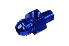 AN6 1/4 NPT Nypel adapter z wejściem na czujnik 1/8 NPT Niebieski FMIC największy sklep tuningowy w Polsce!