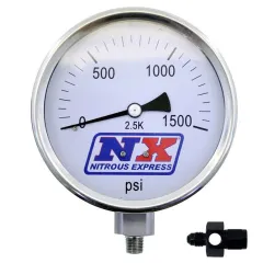 4" Nitrous Pressure Gauge (Liquid Filled) with 4AN Adapter Nitrous Express NX 15541 największy sklep tuningowy w Polsce!