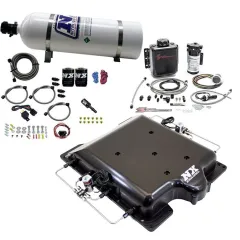 Billet Supercharger Lid with Integrated Nitrous and Water/Methanol with 15Lb Bottle Dodge Hellcat / Demon Nitrous Express NX 20972BMF-15 największy sklep tuningowy w Polsce!