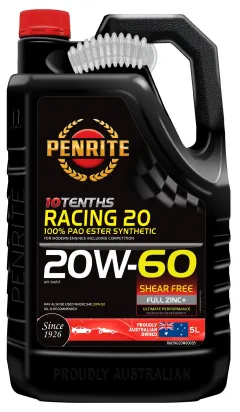 Olej silnikowy Penrite Racing 10 20W-60 PAO ESTER Full Synthetic 5L największy sklep tuningowy w Polsce!