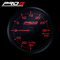 Wskaźnik Pro G Race Series RC, doładowania Boost 30 PSI RED 60mm największy sklep tuningowy w Polsce!