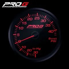 Wskaźnik Pro G Race Series RC, doładowania Boost 40 PSI RED 52mm największy sklep tuningowy w Polsce!