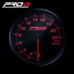Wskaźnik Pro G Race Series RC, temperatury spalin EGT °F RED 52mm największy sklep tuningowy w Polsce!