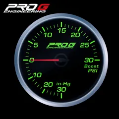 Wskaźnik Pro G Race Series RS, doładowania Boost 30 PSI GREEN 52mm największy sklep tuningowy w Polsce!