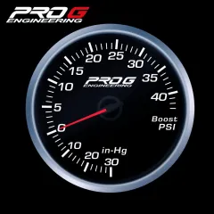 Wskaźnik Pro G Race Series RS, doładowania Boost 40 PSI WHITE 52mm największy sklep tuningowy w Polsce!