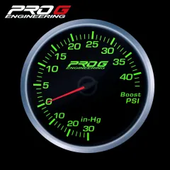 Wskaźnik Pro G Race Series RS, doładowania Boost 40 PSI GREEN 60mm największy sklep tuningowy w Polsce!