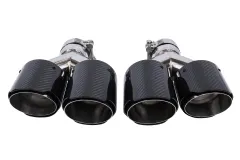 Końcówka tłumika 101mmx2 wejście 70mm Carbon Gloss Zestaw największy sklep tuningowy w Polsce!
