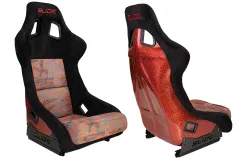 Fotel sportowy SLIDE KS2 Premium Black Personal Words Welur & Red Glitter największy sklep tuningowy w Polsce!