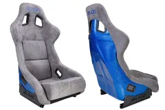 Fotel sportowy SLIDE KS2 Premium Grey Welur & Blue Glitter największy sklep tuningowy w Polsce!