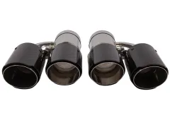 Końcówka tłumika 89mmx2 wejście 70mm Carbon Gloss Zestaw największy sklep tuningowy w Polsce!