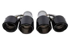 Końcówka tłumika 101mmx2 wejście 70mm Carbon Gloss Zestaw największy sklep tuningowy w Polsce!