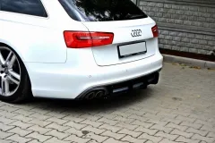 Dyfuzor Tylny i Splittery Tylne Boczne Audi A6 S-Line C7 (wydech 1x2) Maxton największy sklep tuningowy w Polsce!