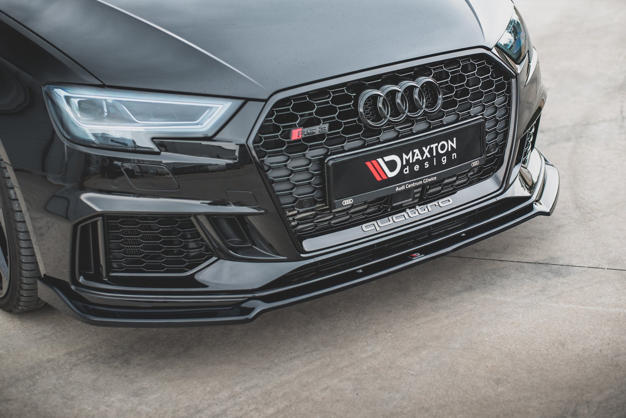 Splitter Przedni V.3 Audi RS3 8V FL Sportback Maxton największy sklep tuningowy w Polsce!
