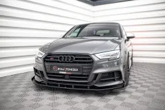 Splitter Przedni Street Pro V.1  + Flaps Audi S3 / A3 S-Line Sportback 8V Facelift Maxton największy sklep tuningowy w Polsce!