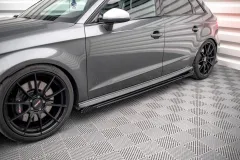 Dokładki progów Street Pro + Flaps Audi S3 / A3 S-Line Sportback 8V Facelift Maxton największy sklep tuningowy w Polsce!