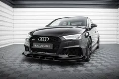 Splitter Przedni Street Pro V.1 + Flaps Audi RS3 Sedan 8V Facelift Maxton największy sklep tuningowy w Polsce!