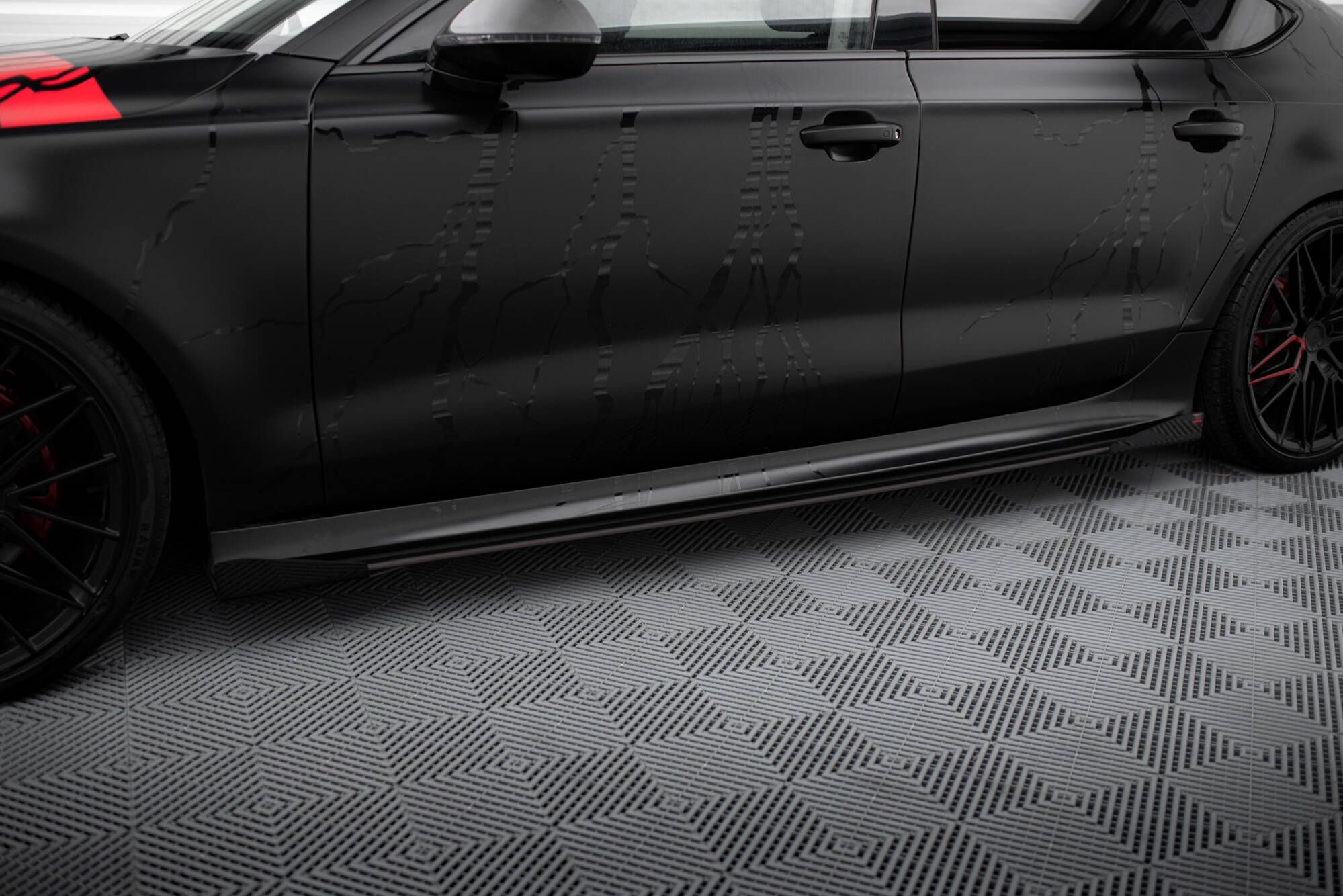 Dokładki progów Street Pro + Flaps Audi A7 RS7 Look C7 Maxton największy sklep tuningowy w Polsce!