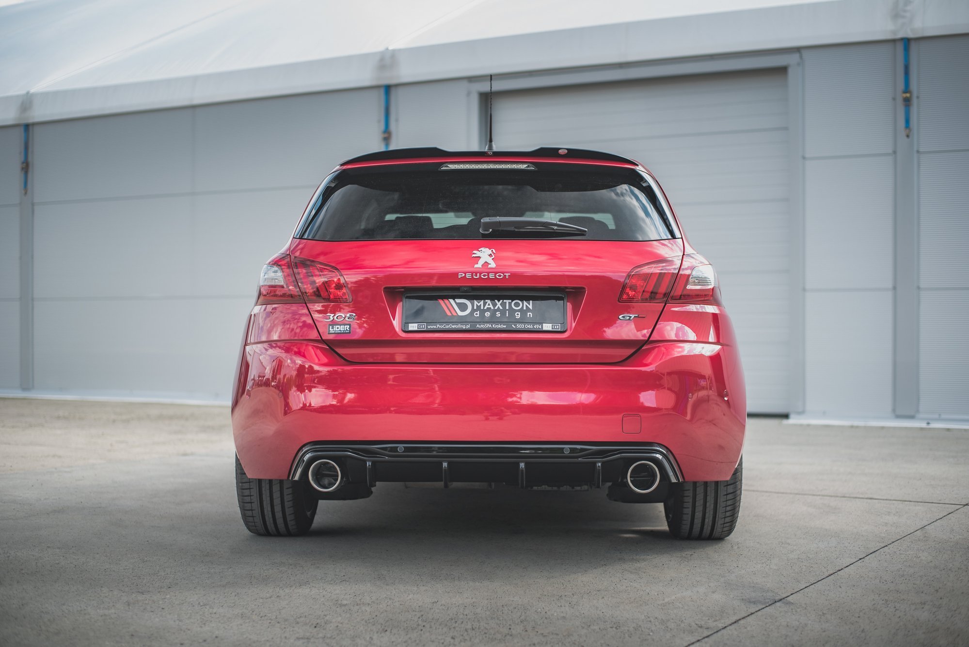 Dokładka Tylna + Atrapa Wydechu Peugeot 308 GT Mk2 Facelift Maxton największy sklep tuningowy w Polsce!